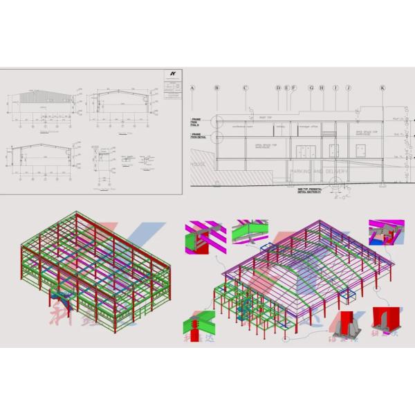 High Strength Hot Dip Galvanized Steel Structure Livestock Barn Farm Shed