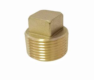 China Square Head 1/2Inch NPT Brass Male Plug Fittings For Boat OEM Services factory
