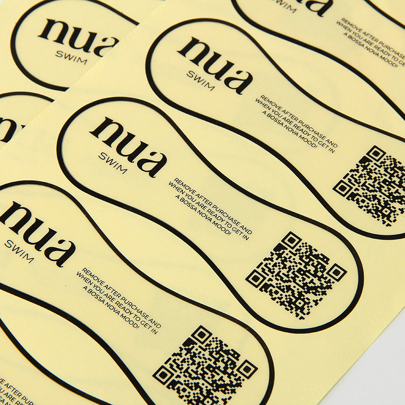 37.5mm Bikini Hygiene Adhesive Shipping Paper Sticker Labels Paper For Swimwear
