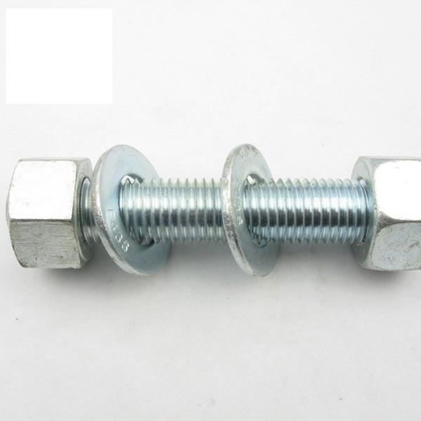 China Size M2-M72 Metric Fully Threaded Rod Stud with 2 Heavy Hex Nuts and 2 Washers Plated with Zinc factory