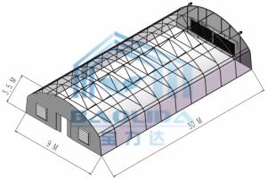 China 100% Shading LED Grow Herb Greenhouse With Blackout System factory