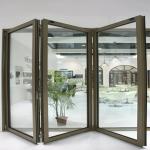 Residential Bi-Folding Doors Aluminium Frame With Triplex Glass Option And 70mm