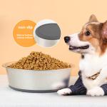 Stainless Steel Pet Bowl Anti-Slip Pet Food Basin Silicone Cat Bowl Dog Bowl