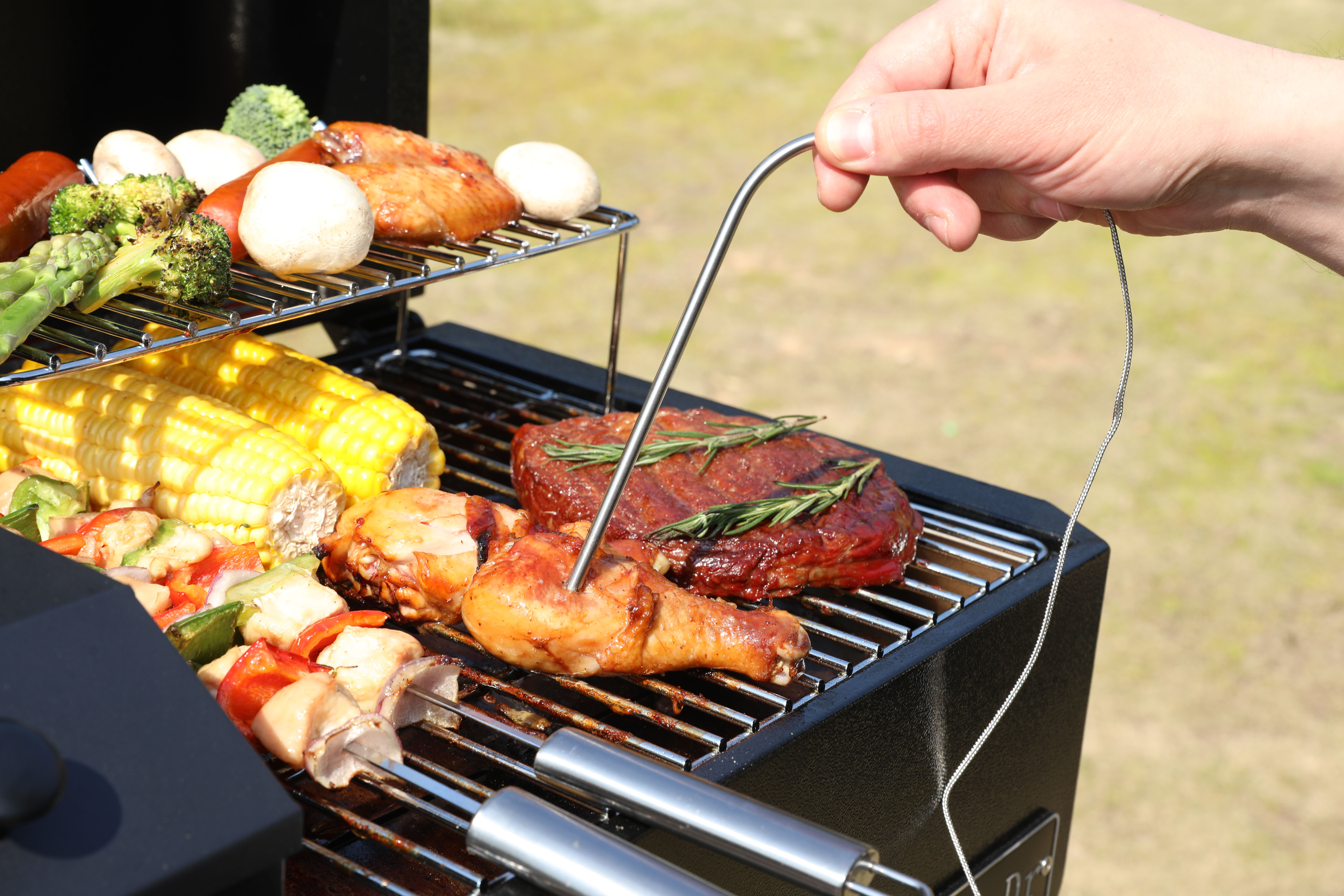 Experience the Versatility Portable Wood Pellet Grill Electric Smoker for Outdoor BBQ