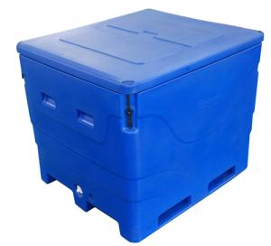China Oversized 600L Blue Insulated Fish Container factory