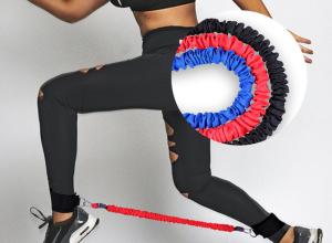 China Pull Rope Resistance Bands For Taekwondo Kick Training Elastic Resistance tube For Leg Strength factory