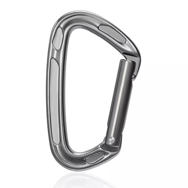 23KN Stainless Steel D Shape Carabiner Clip for Climbing Precision Casting