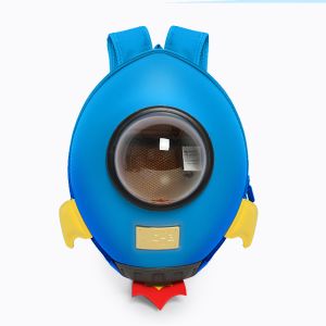 Supercute 3D Cartoon Backpack Customized Rocket Shape Small Kids Backpack