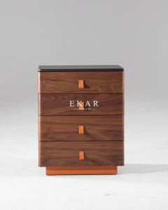 China Contemporary Style Walnut Wooden 4 Chest Of Drawer factory