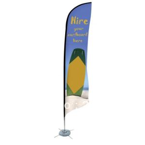 China Advertising Promotional Feather Flags Printing , Full Color Feather Swooper Flags Durability factory