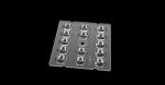 TYPE 3 Street Light Square LED Lens , Freeform Light Distribution Optics For LED
