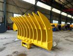 OEM Mini Excavator Rake Bucket Attachment For Land Clearing