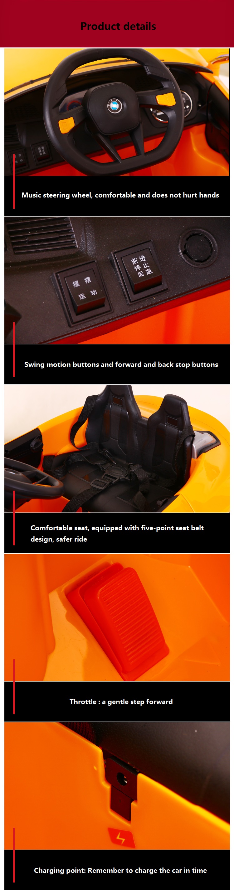 Electric Battery Operated Parent Children Car Ride On Car for Kids Electric Car 2023