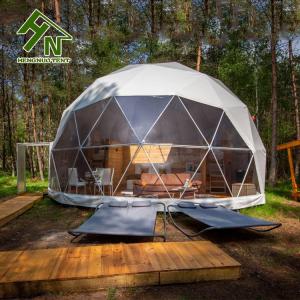China Diameter 9m Large Outdoor 4 People Glamping Dome Tent In Forest factory