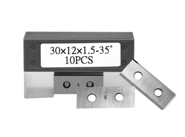 30×12×1.5mm-35°For Woodworking Spiral / Helical Planer Cutter Head Or Lathe