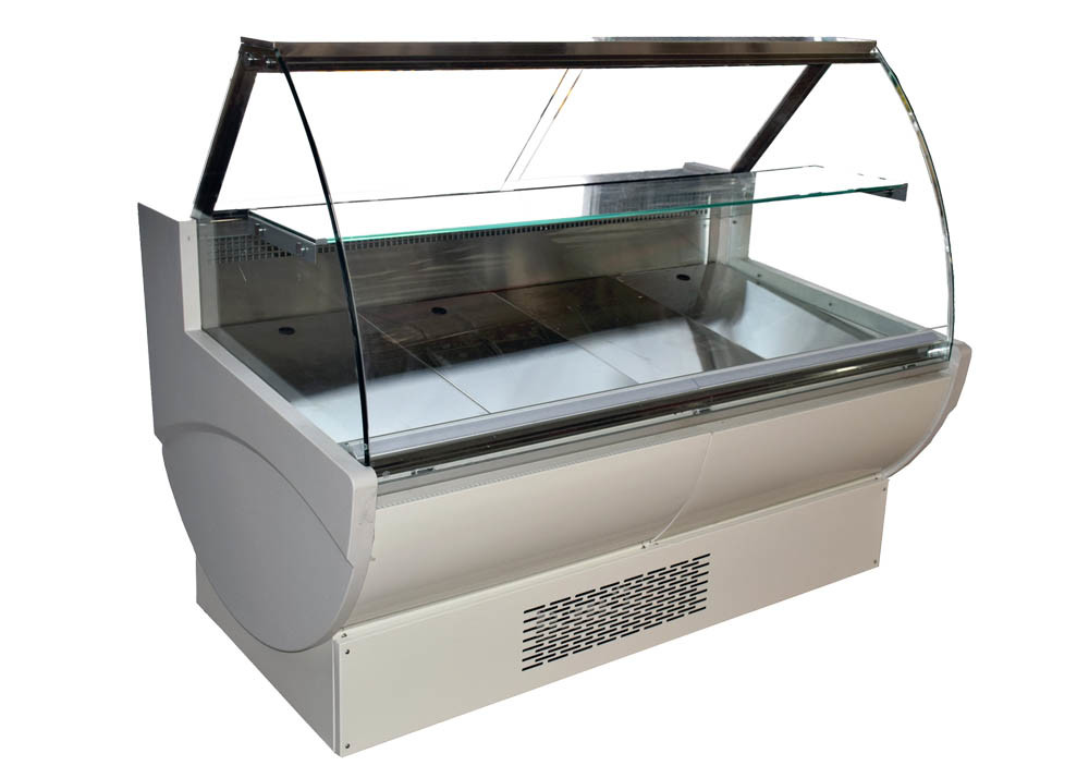 China Fan Cooling 85L Curved Glass Deli Display Fridge factory