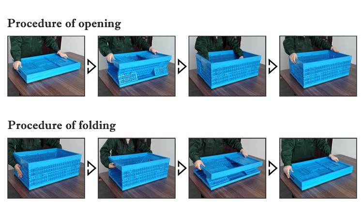 Collapsible plastic crate for sale