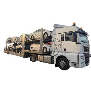 China CIMC Best Price Stainless Steel 2/3 Axle 8-9 Land Road Car Trailer Semi Utility Flatbed Carrier Trailer factory