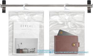 China Hanging Storage Bags With Hook, 12.6 X 10 Inches Large Hook Clear Bags, School Supply Kit Book Pouch Classroom factory