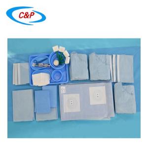 China Individually Packaged Disposable Nonwoven Blue Angiography Drape Pack for Sterile Procedures factory