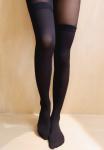 Black Lace Top Womens Silk Stockings Silicone Gel Sexy Thigh High Stockings
