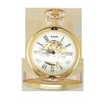 Luxury Hollow Pocket Watches For Men Gold , Round Retro Pocket Watch with metal