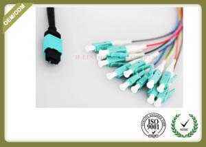 China 8 / 12 Core Om3 Fiber Optic Cable To LC Termination PVC LSZH Jacket factory