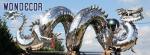 Customized Large Stainless Steel Dragon Sculpture Outdoor Metal Decoration