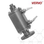 DN50 DBB Forging Carbon Steel Ball Valve High Pressure Double Block Double Bleed