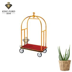 China Stainless Steel Titanium Birdcage Luggage Trolley Cart OEM factory