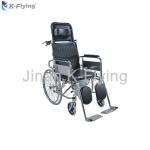 Chrome Steel Adults Folding Manual Wheelchair Double Brakes System