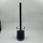 Glass Bathroom Accessories Set Ombre Blue With Round And Ball Shape Glass Soap