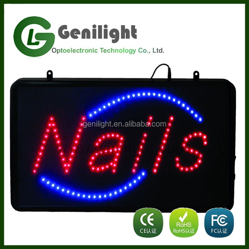Indoor LED Open Sign Panel Size 56*33 CE/Rohs Certificate Power Supply and Hanging Chain