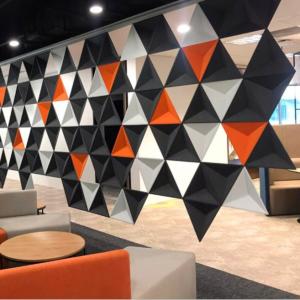China 3D Pet Acoustic Room Divider Space Sound Absorbing Decorative Partition factory