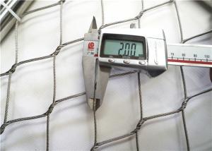 China Knotted 304 Zoo Animal Cages 2.0mm Stainless Steel Net Enclosure 25mm Wire Mesh factory