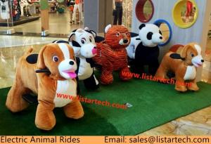 China stuffed animals with wheels plush riding motorized animals electric toys on wheels factory