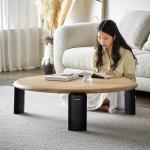 Oak Veneer Round Coffee Table Natural Wood Top Coffee Table Customized
