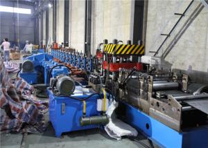 China Two Waves Highway Guardrail Roll Forming Machine 12-15 M/Min Hydraulic Cutter factory