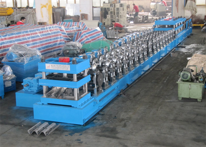 Smart Highway Guardrail Roll Forming Machine For 2 Wave Galvanized Guardrail