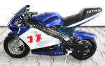 Bright Blue Color Dirt Bike Motorcycle / Electric Pocket Bike 350 Watt Max Speed