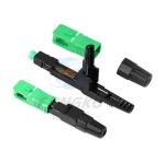 Fiber Optic For FTTH SC APC Connectors , Fast Fiber Cable Connector
