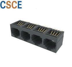 China Unshielded 5224-B Series RJ45 Modular Jack RJ45 8p8c Jack Vertical With Post Ethernet Socket factory