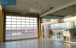 China Transparent 220V 40mm Sliding Glass Garage Doors factory