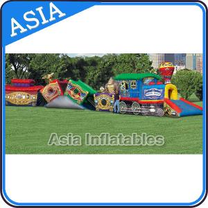 China PVC Tarpaulin Circus Train Inflatable Theme Park High Durability factory