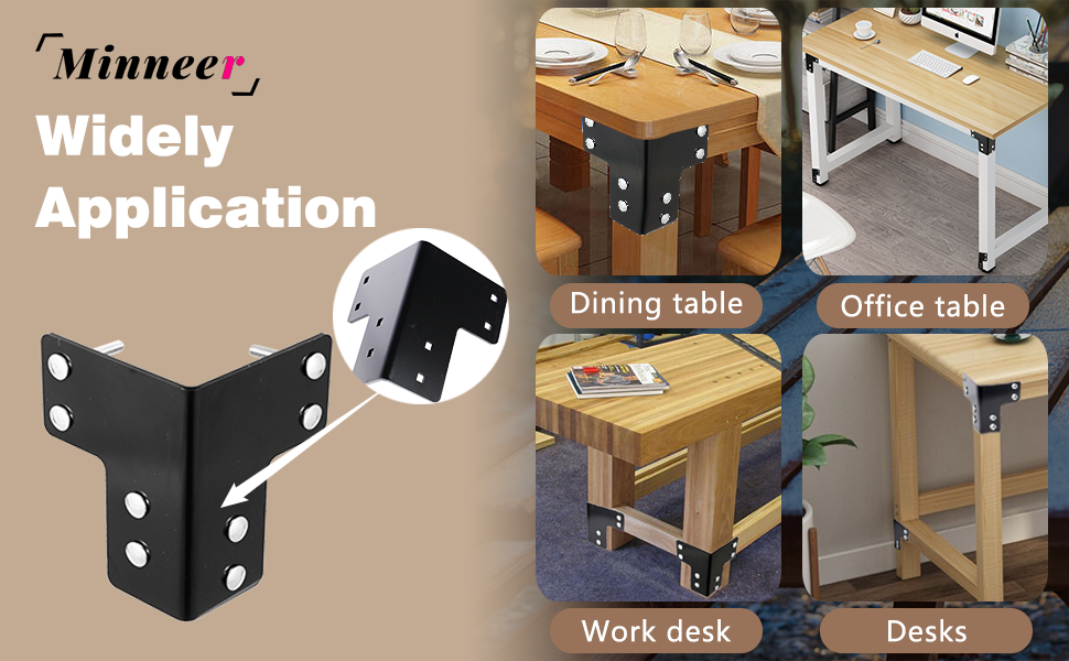 Wear-Resistant Sturdy Steel Corner Brackets for Customized Logo Workbench Table Support