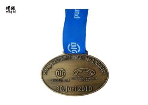 China Oval Shape Bronze Custom Award Medals With Two Sides BIG Logo factory
