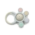 Organic BPA Free OEM 10.5cm Silicone Teething Rattle