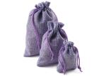 Recyclable Natural Burlap Drawstring Gift Bags For Wedding / Graduation Party