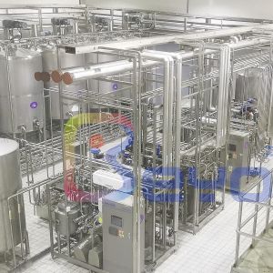 2000LPH PLC Control UHT Milk Production Line With Butter / Cheese Processing