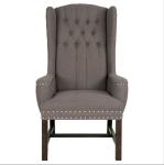 French luxury Chair Living Room linen Tufted Fabric Accent Chairs in 2018
